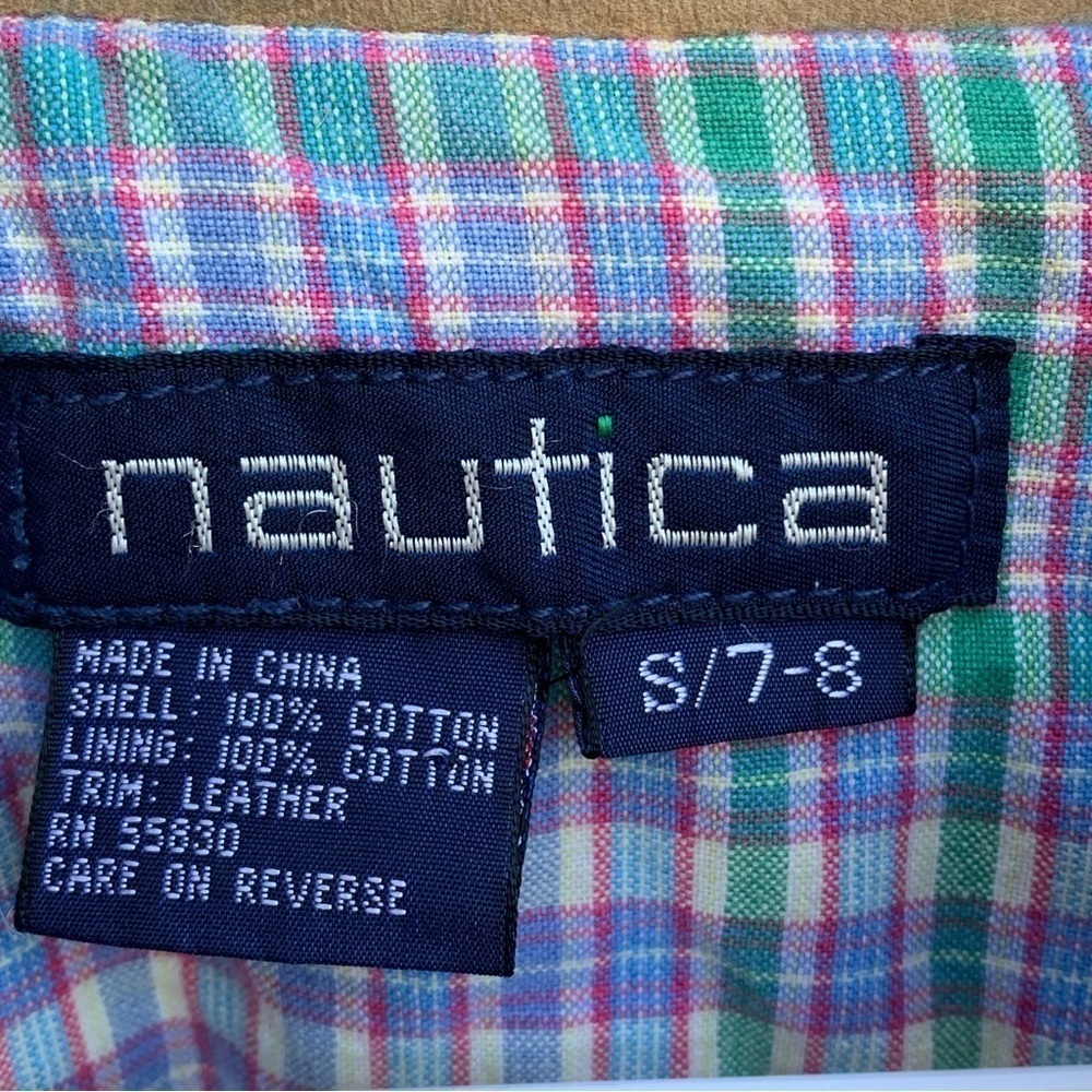 Vintage Nautica Women’s Blue Jean Denim Coat Plaid Liner Small - Picture 9 of 10